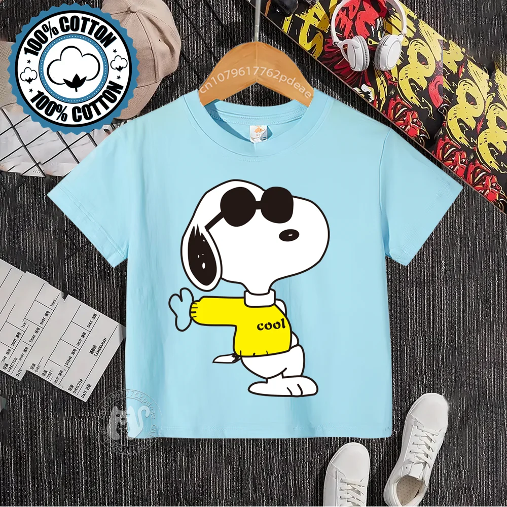 Teen Summer hip Hop Y2K Trend Print 100% Cotton Kids T-shirt Casual Fashion Boys Girls T-shirt Short sleeve street kids wear