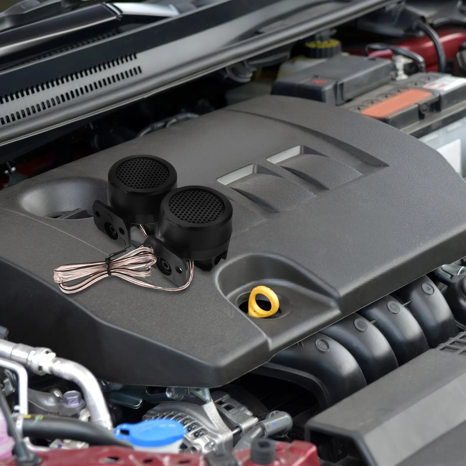 1Pair Car Truck High Frequency Tweeters Vertical Round 500W Stereo Super Tweeters Easy Install Super Power Loudspeaker