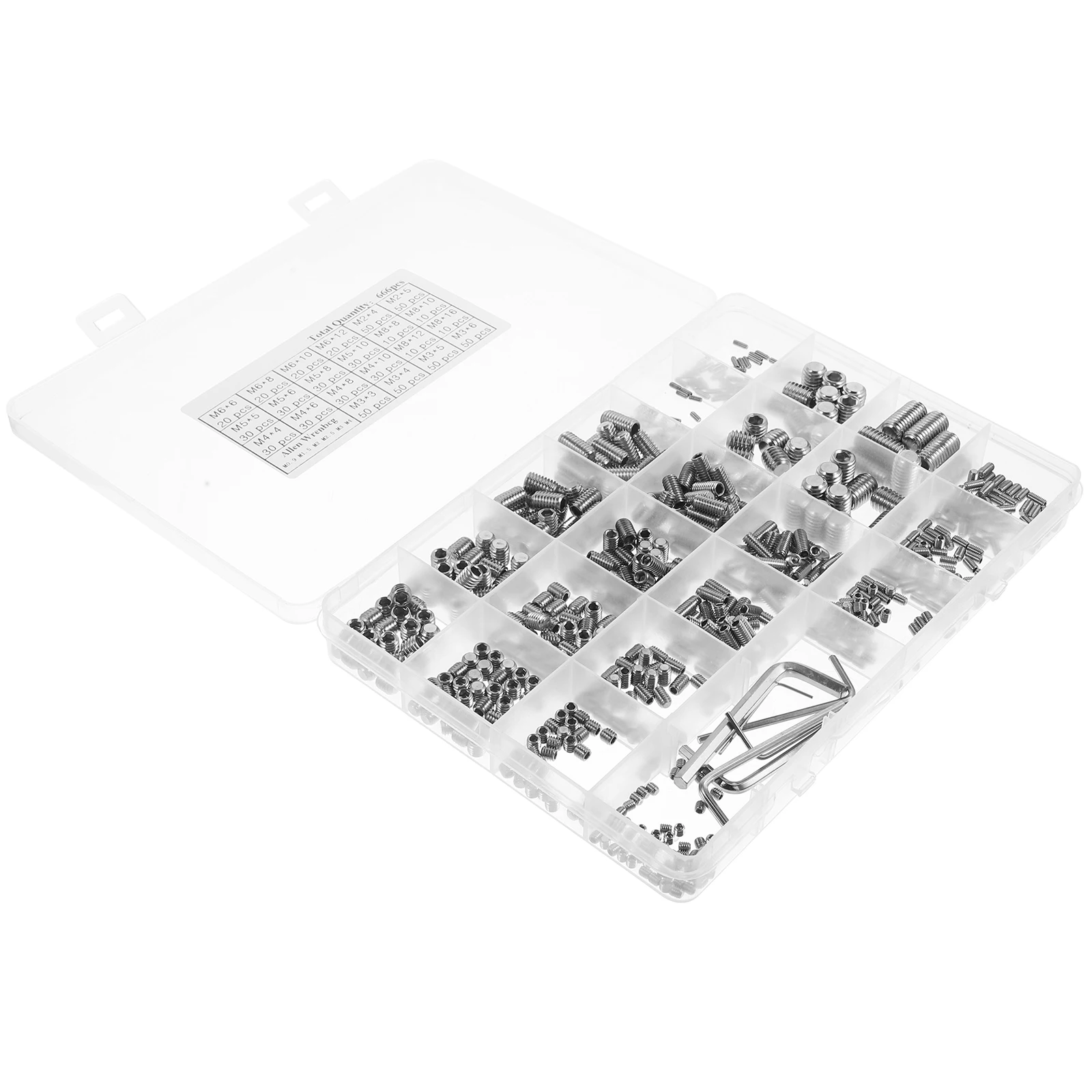 

1 set Stainless Steel Set Screws Assortment Kit for DIY Projects Repairs Bathroom Fixtures Grub Screw Boxed Small