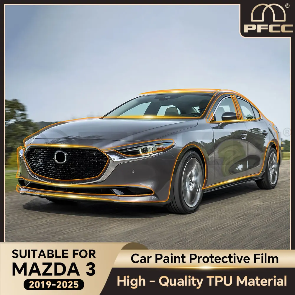 

Для Mazda 3 2019 2020 2021 2022-2025 защитная пленка для краски самовосстанавливающийся бюстгальтер PPF наклейка на тело аксессуары устойчивые к царапинам