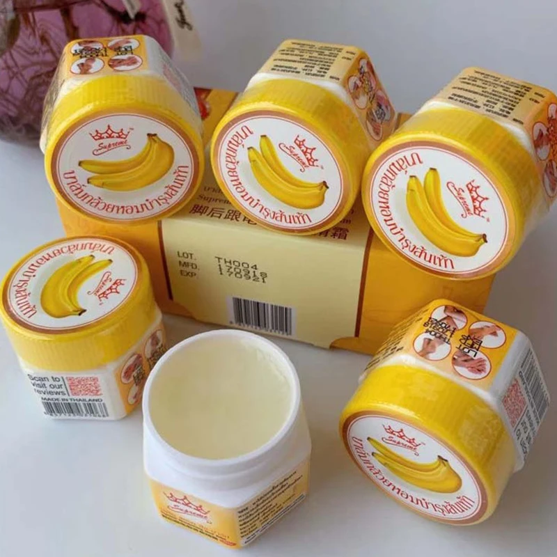 1 Box 20g Natural Banana Oil Anti-Drying Crack Foot Cream Heel Cracked Repair Cream Removal Dead Skin Hand Feet Care