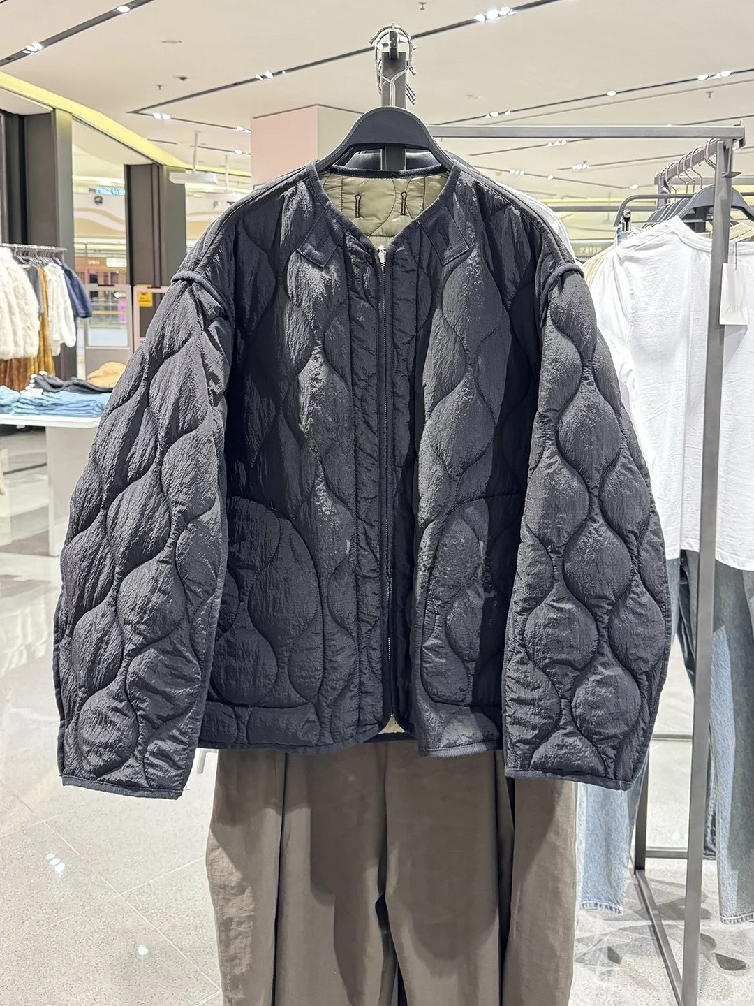 

Fashionable Oversize Double-Sided Wear Cotton Jacket Women's Loose Fit Autumn Winter New Arrival Zipper Closure Color