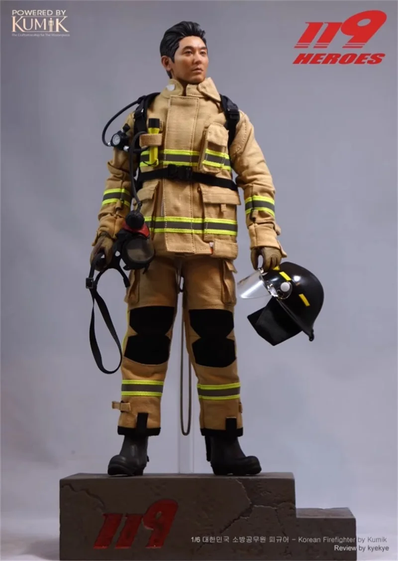 KUMIK KMF23-F02 1/6 Male Soldier Firefighter Joo Ji Hoon Kim Rae Won High Quality Model Toys 12\'\' Action Figure In Stock