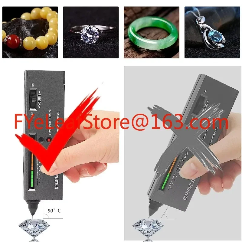 Diamond Tester Gemstone Gem Selector II Jewelry Watcher Tool Test Pen Gem Tool Diamond Detector