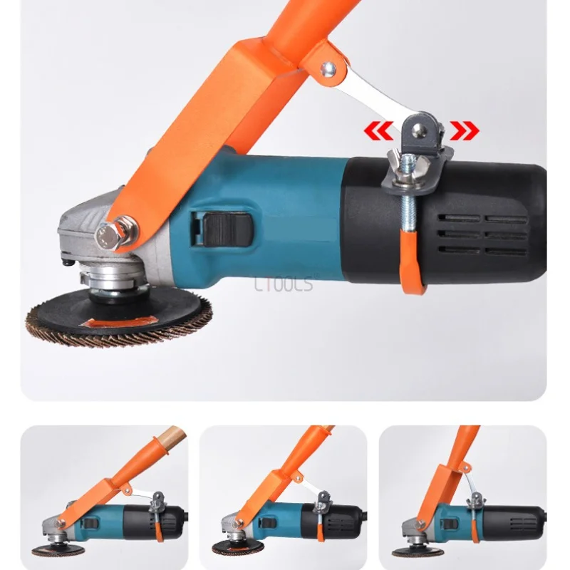 Multifunctional Angle Grinder To Grass Cutter Conversion Bracket Kit Grinder Trimmer Extension Rod Fixed Support Frame Accessory