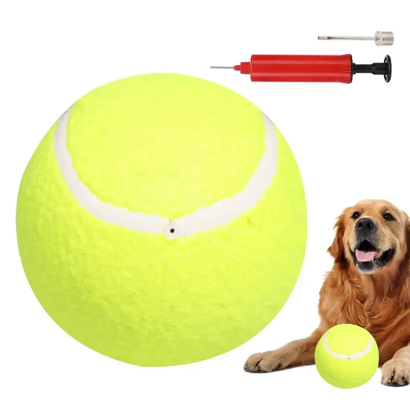 

Big Tennis Ball Large Dog Ball Oversized Tennis Balls Dog Interactive Toy Funny Kids Play Balls With Pump & Needle Puppy Ball To