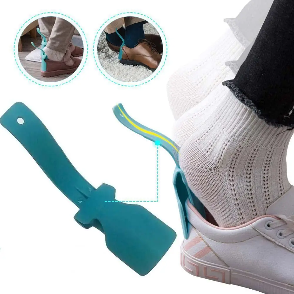 Convenient Unisex Women Colorful Shoe Horns Shoes Lifter Plastic Shoes Accessories