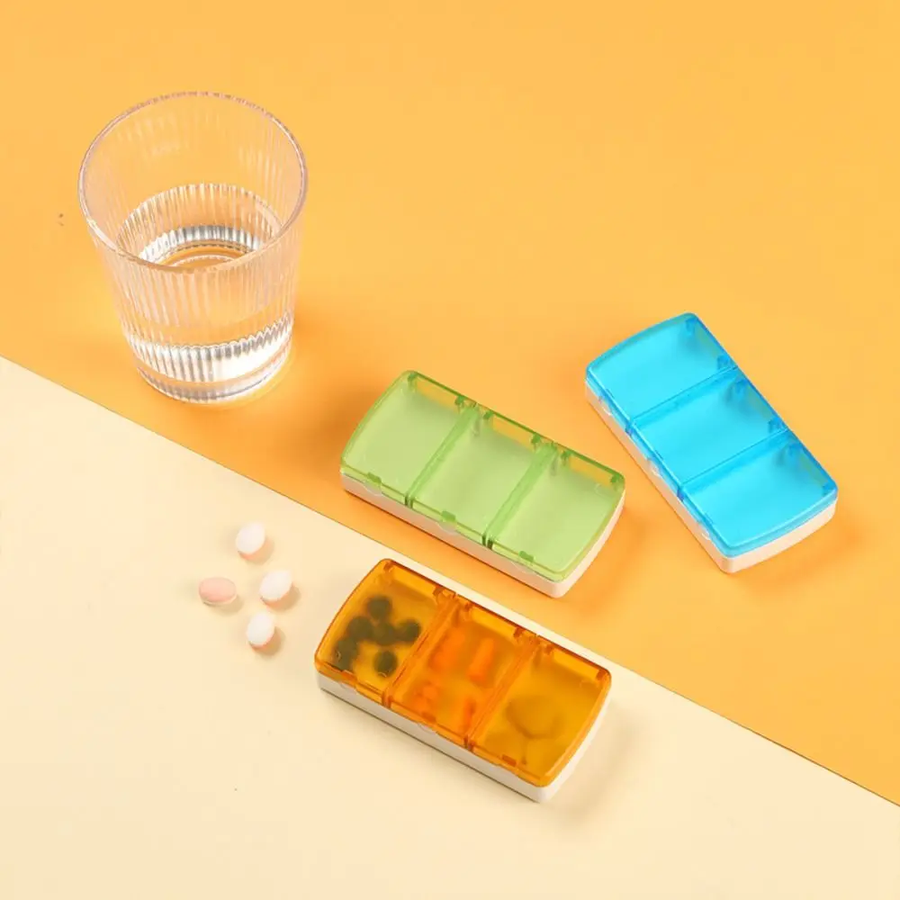 Portable 3 Grids Medicine Box Organizer Creative Pill Box Multi-purpose Waterproof Tablet Splitter Travel