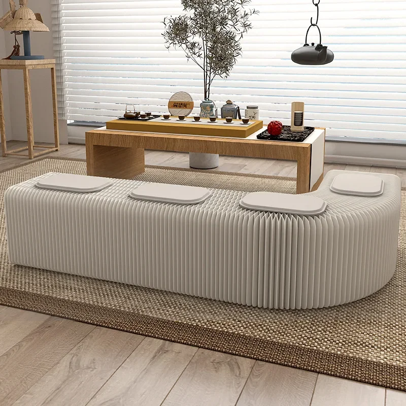 مقعد ورقي مبتكر، مقعد منخفض، مقعد لتغيير الأحذية في غرفة النوم، ورق منظم بجانب السرير #2