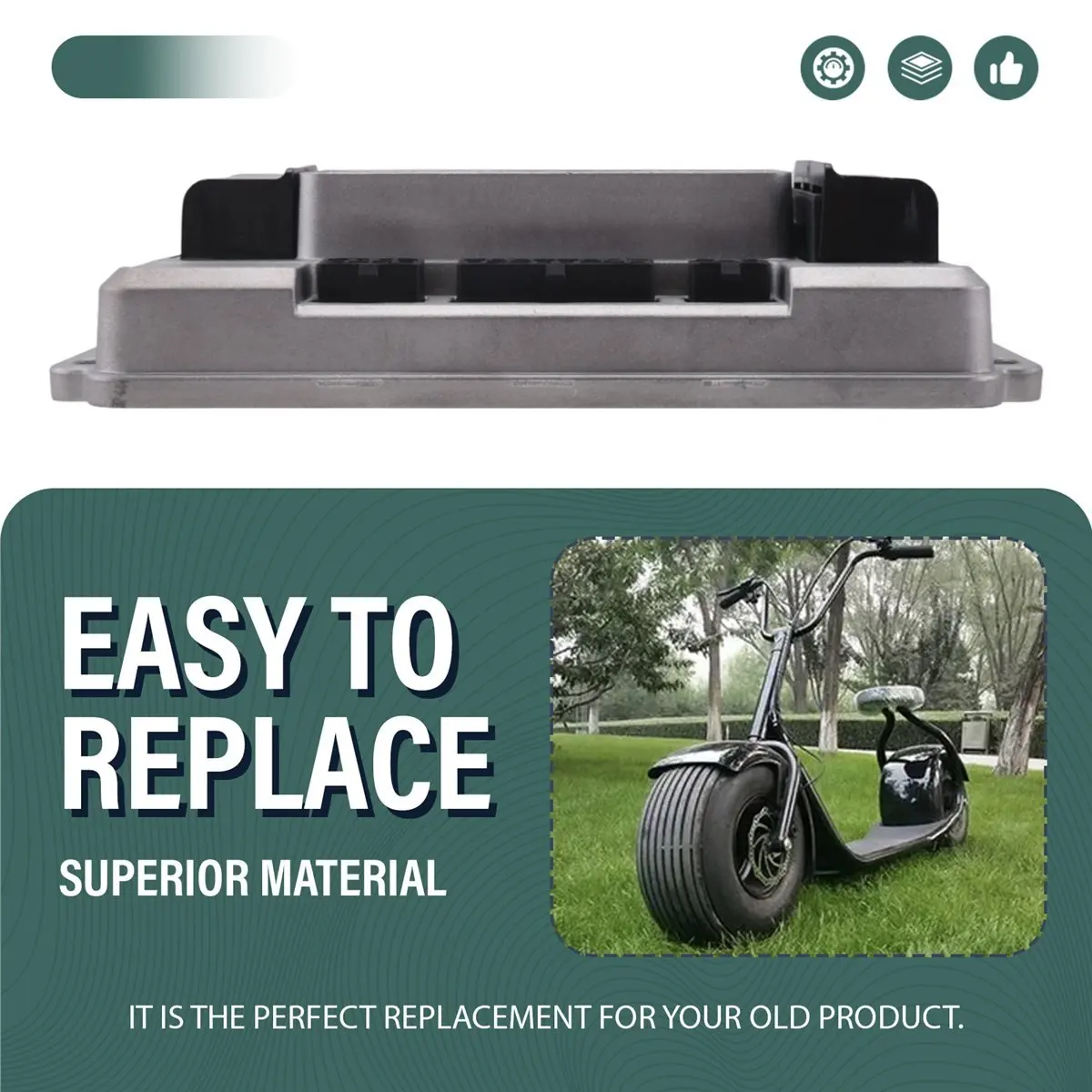 

Квалифицированный бесщеточный контроллер двигателя Citycoco 2000 Вт 60 В 35 А для китайского контроллера электрического скутера Halei Citycoco