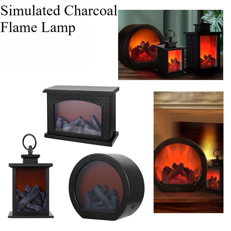 

Creative Candle Holder Simulation Decoration LED Charcoal Flame Wind Light Small Ornament Handicraft