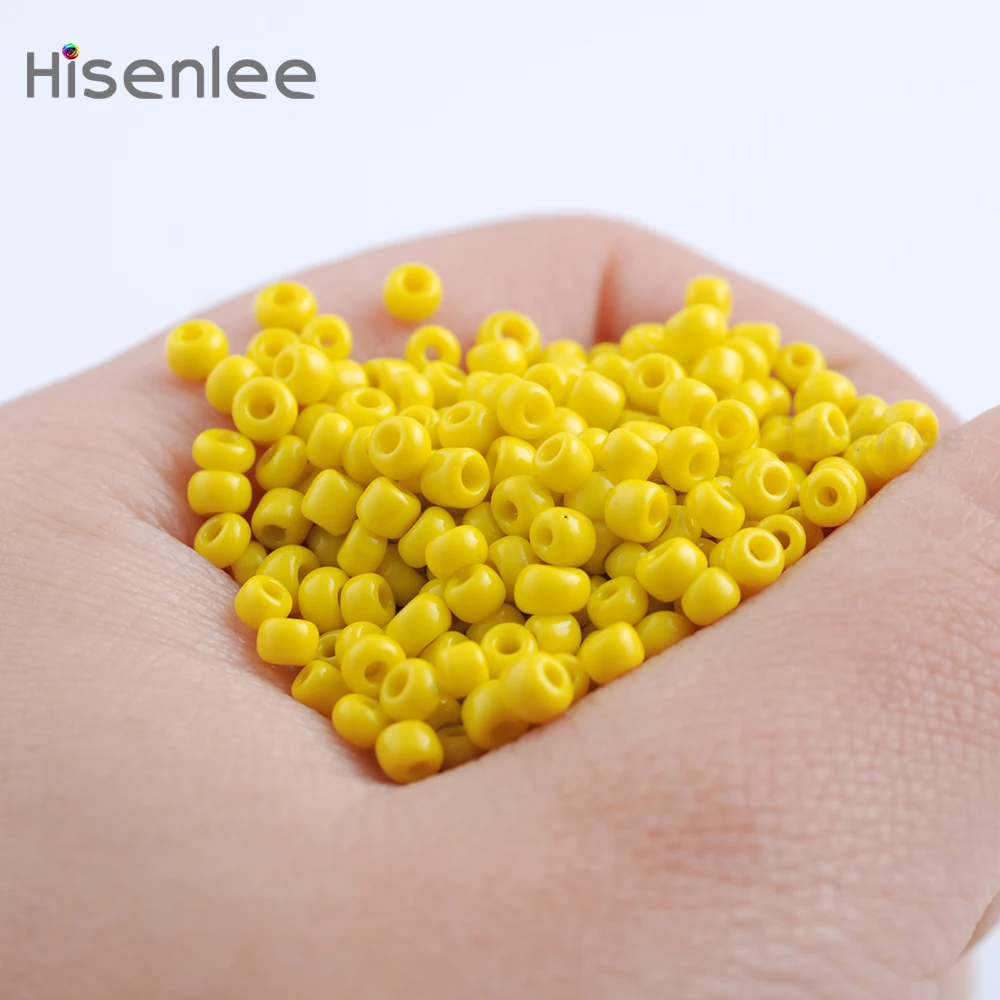 3mm 1500pcs Lemon Color Ceramic Texture Czech Seed Spacer Beads Jewelry Making Findings Necklace Diy Beads Never Fade