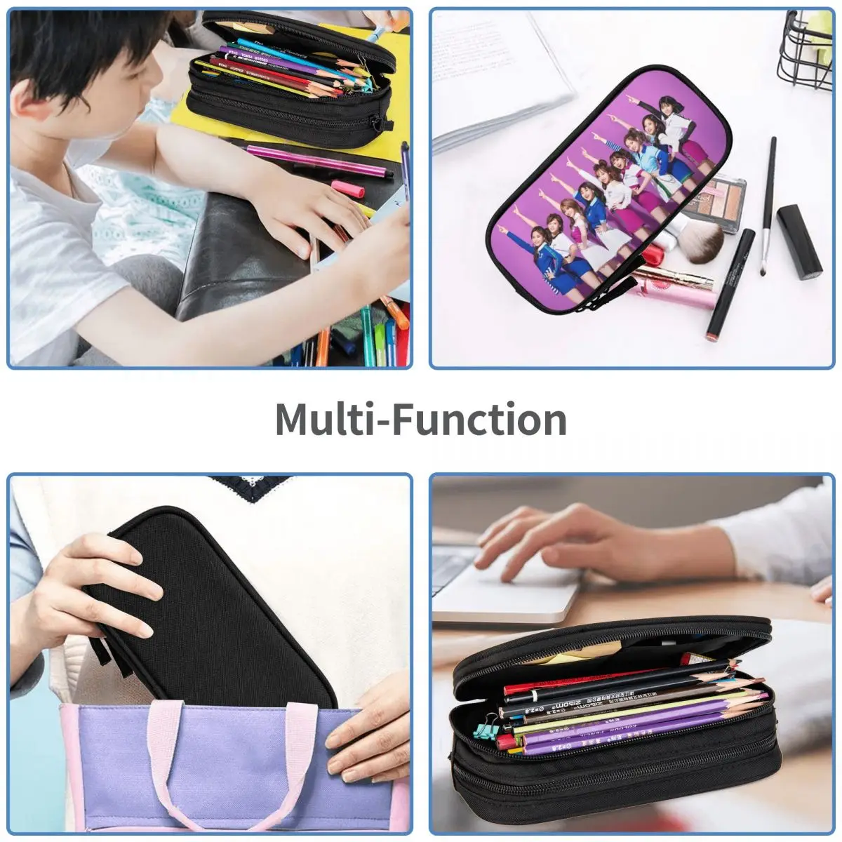 Imagem -06 - Fun Kpop Singer Pencil Cases Grande Armazenamento Pen Bags Pen Box Pencil Pouch para Meninos e Meninas Estudantes Papelaria Escritório Diversão