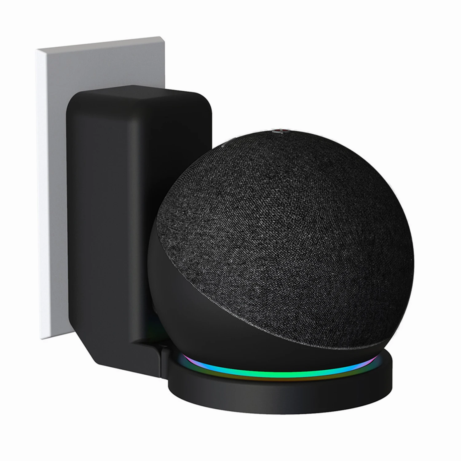 Wall Outlets Holder for Echo Dot 5th Gen / Echo Dot 4th Generation with Cable Storage, PC Hard Case Matte Alexa Speaker Bracket image 6