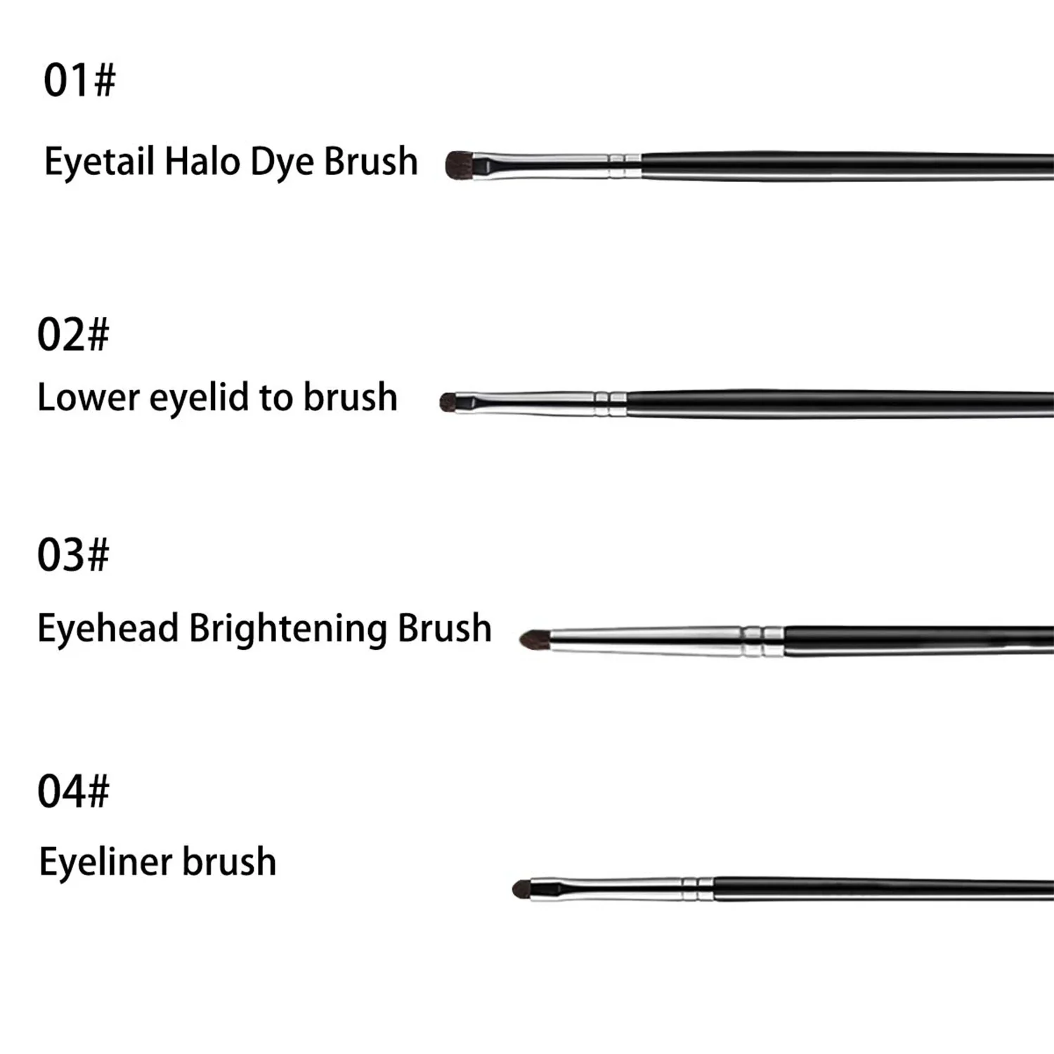 4Pcs Eye Detail Brushes Set, Eyeshadow Brushes, Detail small Eyeshadow Make up, Soft Eyeliner Brush, Perfect Eye Makeup Tools