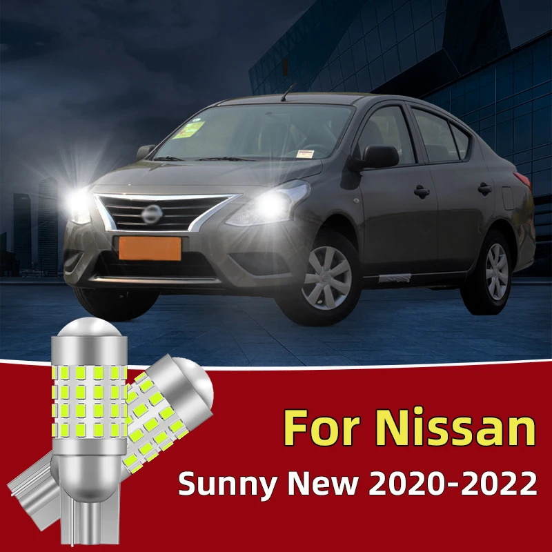 

2Pcs T10 Car LED Bulbs Parking Lamp W5W 194 168 501 For Nissan Sunny New 2020 2021 2022 width lights side marker position