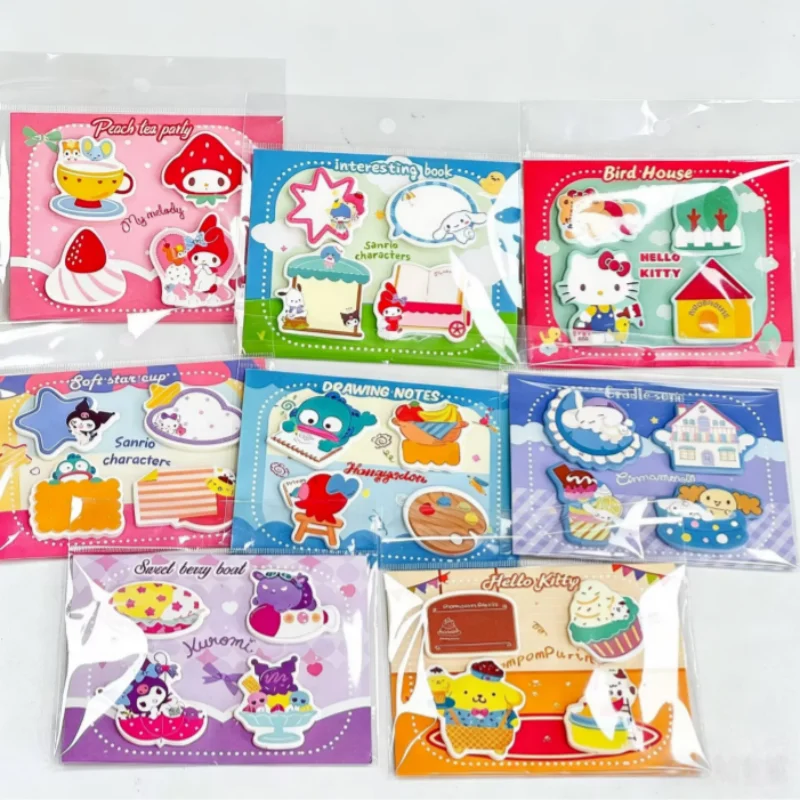 32-ピース-ロットサンリオメロディークロミシナモロールメモパッドかわいいハングヨドン付箋メモ帳プランナーステッカーポスト学用品