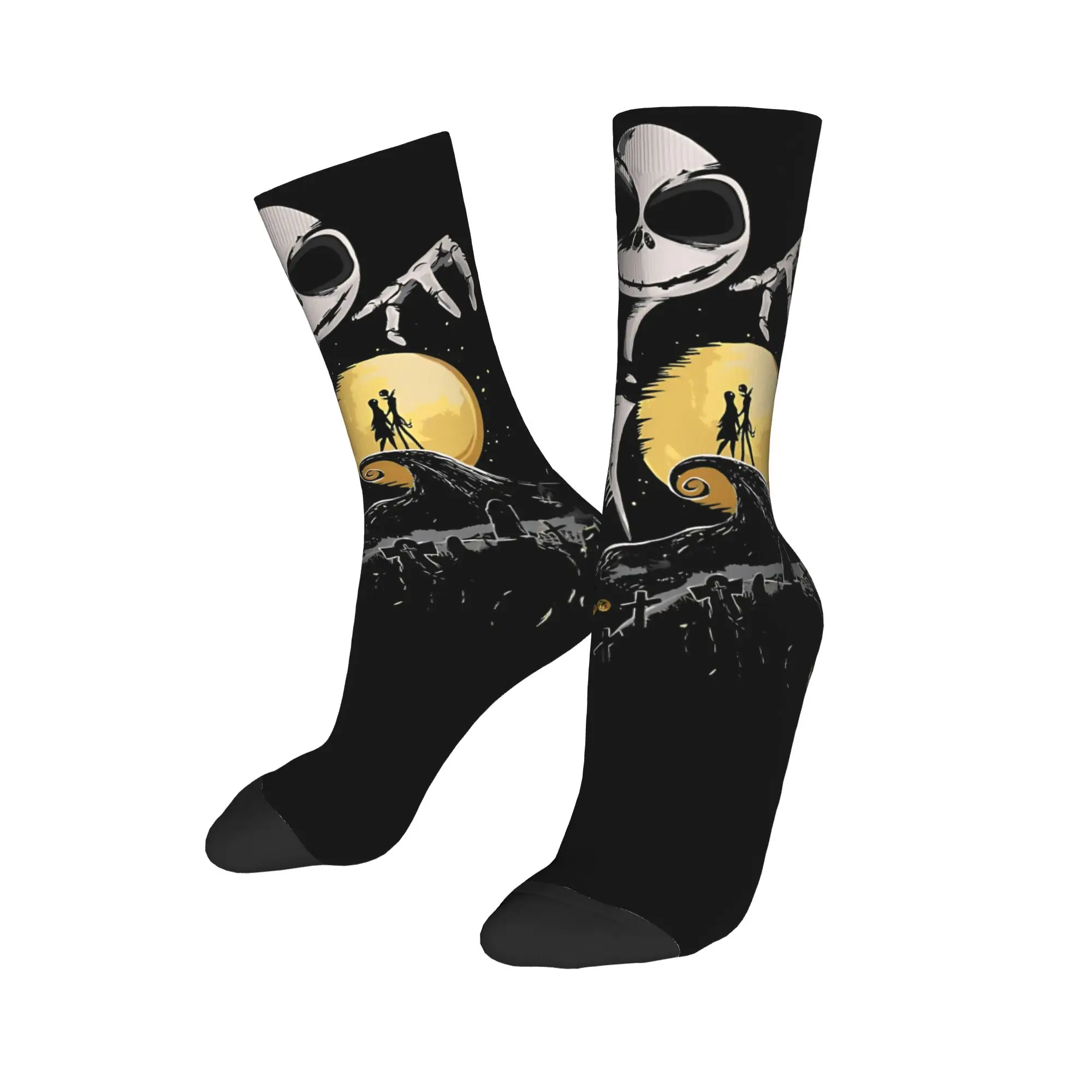 Retro Jack's The Nightmare Before Christmas Basketballsocken Polyester Lange Socken für Unisex Atmungsaktiv,