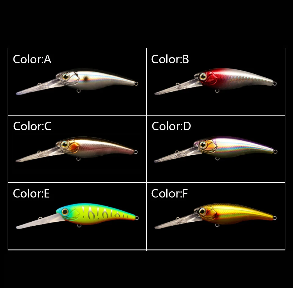 Señuelo Crankbait Wobbler Minnow para lubina y lucio en agua salada - imagen 5