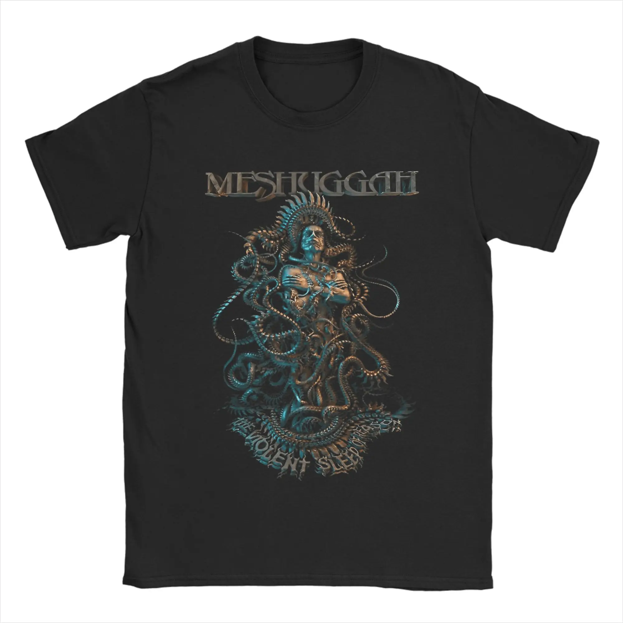 

Мужская футболка Meshuggah Band, модные футболки из чистого хлопка, футболка с короткими рукавами, одежда с круглым вырезом, большие размеры