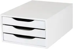 Branco Desktop Storage Drawer Box, 3 gavetas, Storage Box, Medicina Itens, Cosméticos, Maquiagem Container, Hom, Novo, 2023