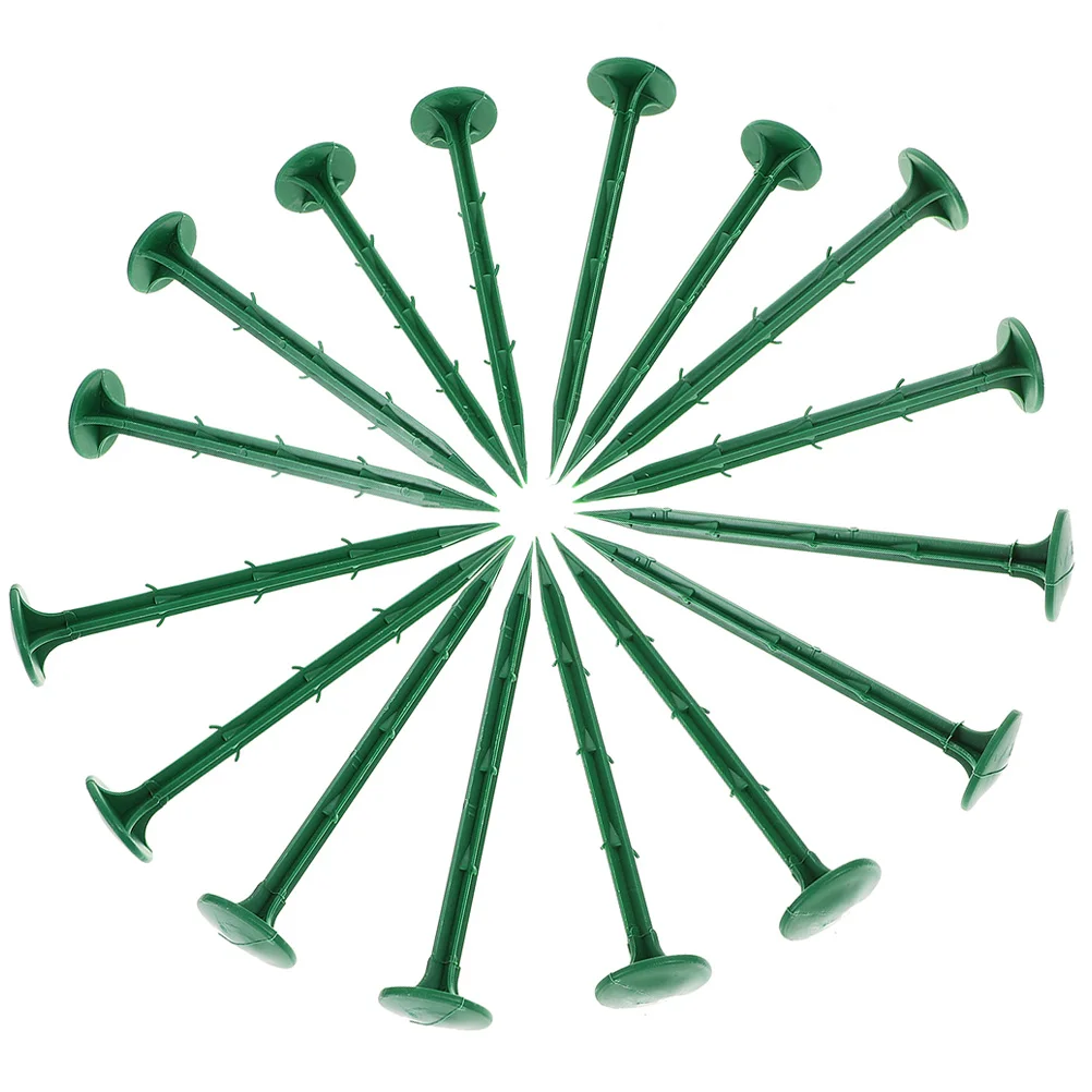 

150pcs Garden Ground Stakes Heavy Duty Landscape Plastic Pegs Tent Fixing Tools Camping Stake Fastening Spike Greenhouse Nails