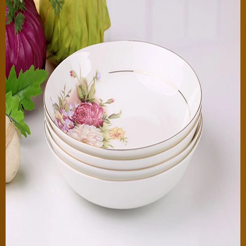 56 pieces bowl bone china dinnerware set quality porcelain chinese style image 2