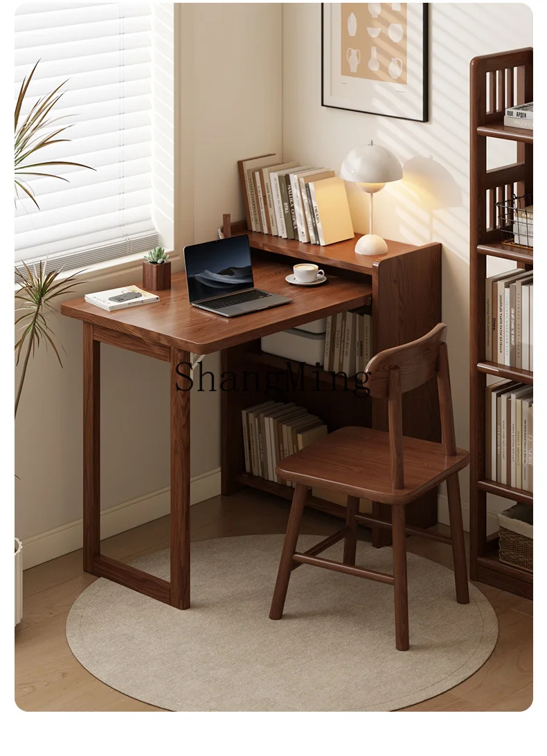HJ Solid Wood Computer Desk Folding Table – The Ultimate Study Companion for Small Spaces