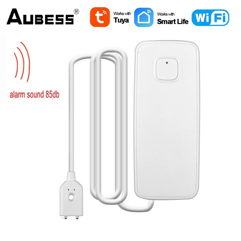 Tuya Wifi Wasser lecks ensor Lecks tand Schall alarm Detektor Sicherheit Überlauf schutz Smart Life Fernbedienung Monitor