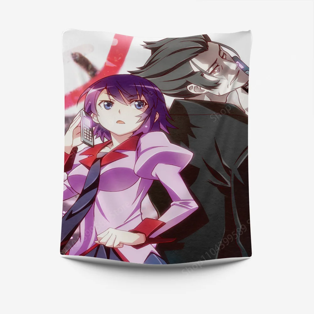 M-Monogatari Series Anime Tapestry Creative Pattern Photo Living Room Wall Art Tapestry Decor Party Outdoor Decorate Banners