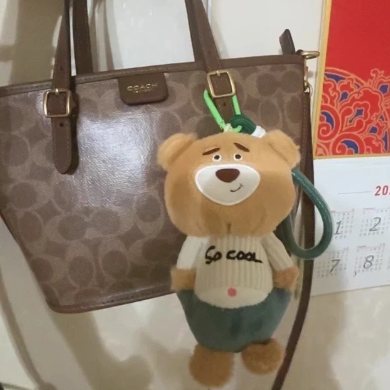 Peluche Simpatico maiale bambola ciondolo peluche animale coniglio panda bambola ciondolo borsa portachiavi ciondolo regalo bambola in tessuto delicato sulla pelle