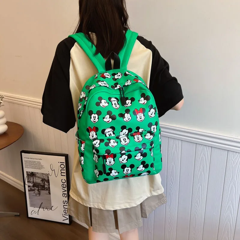 新しいミッキーマウスかわいい漫画プリントポータブルバックパックファッションレジャー屋外旅行大容量収納バックパック
