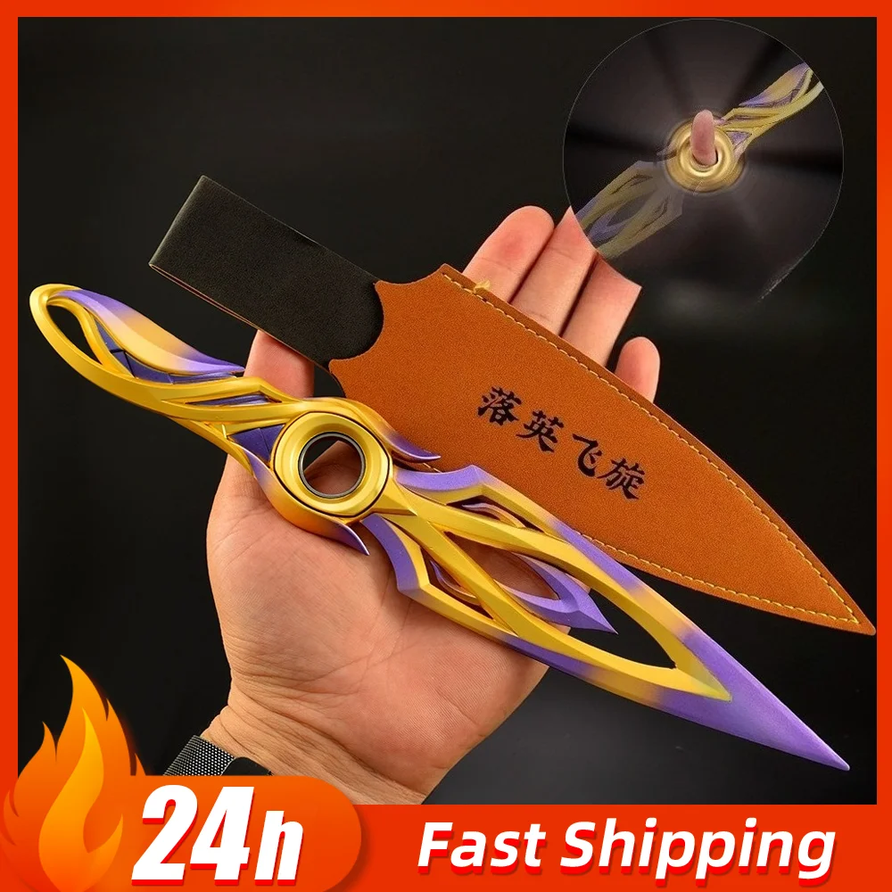 Agents Valorant violet Mystbloom Kunai Ninja, modèle d'arme de mêlée, jeu en métal, épées de samouraï, accessoires, jouets d'ornements, cadeaux, 22CM