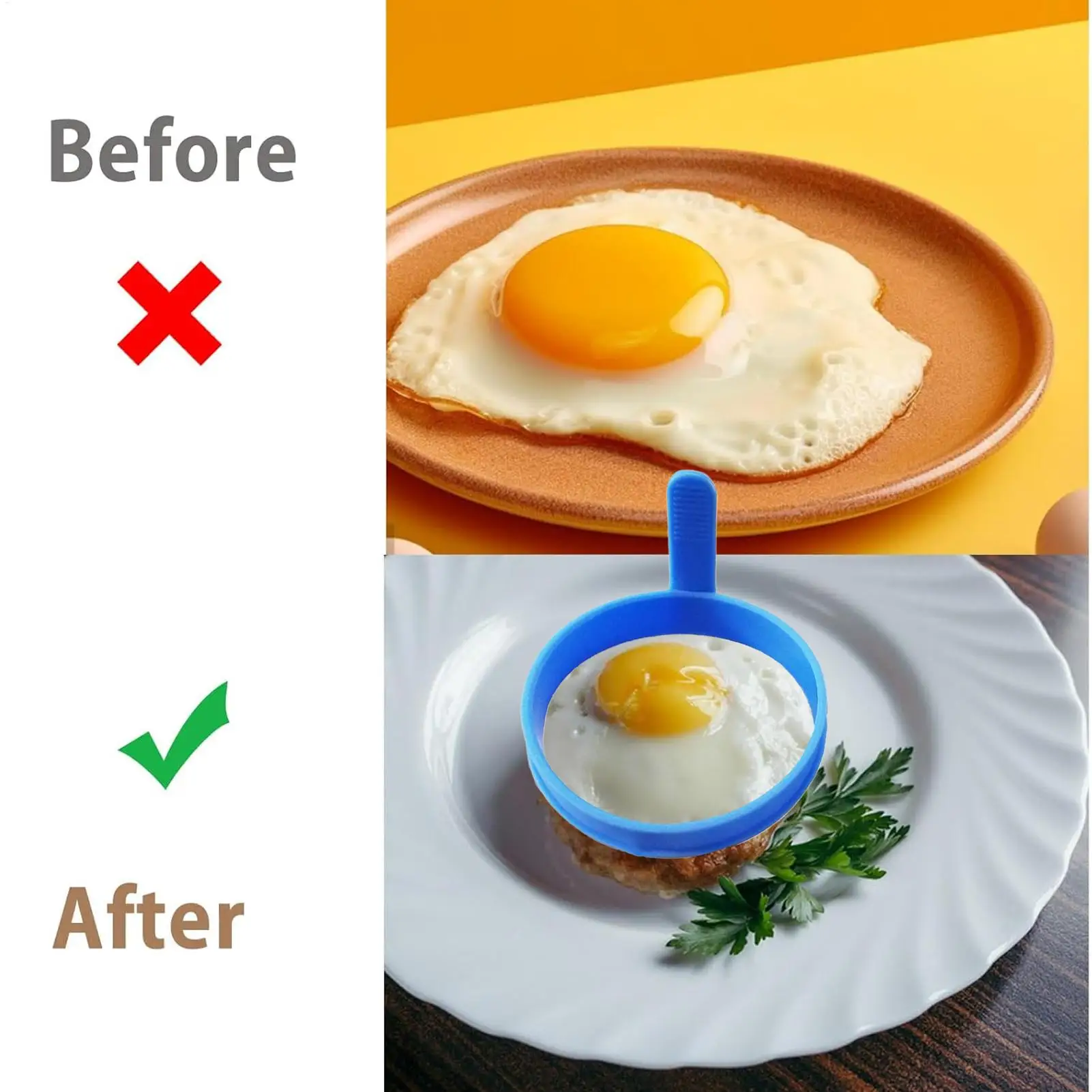

Fried Egg Mold Heart Pancake Maker Breakfast Baking Omelette Rings Cooking Tools Kitchen Accessories Gadget