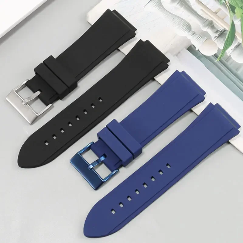 For Guess Watch Band W0247g3 W0040g3 W0040g7 Series Waterproof Sweat-Proof Blue Silicone Watch Strap Accessories 22mm Wristband