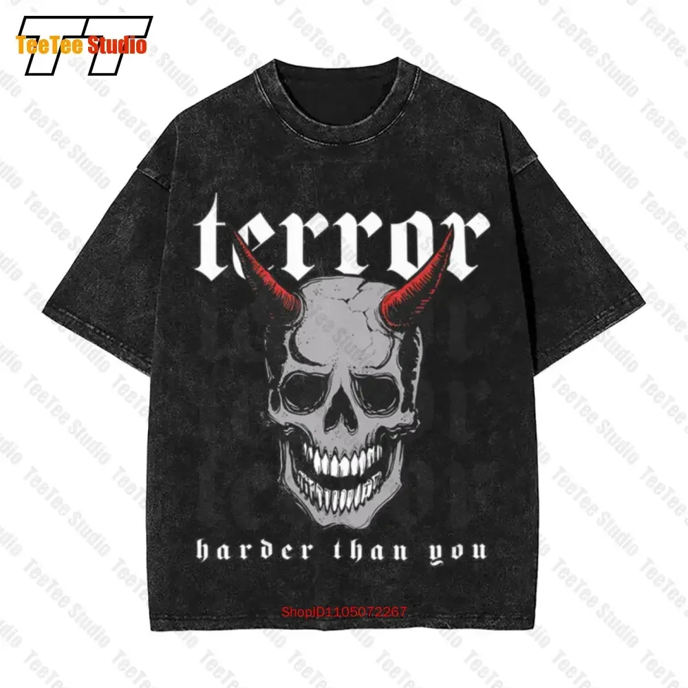 Terror Skull Vintage Oversized T-Shirt New Size S Sale Hardcore Hc Oi Punk Madball Agnostic Front 5N0Q