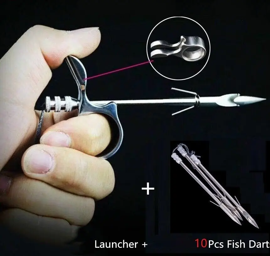 11pcs  Fishing Rod Ring Fishing Assistant Fish Dart Finger Launcher