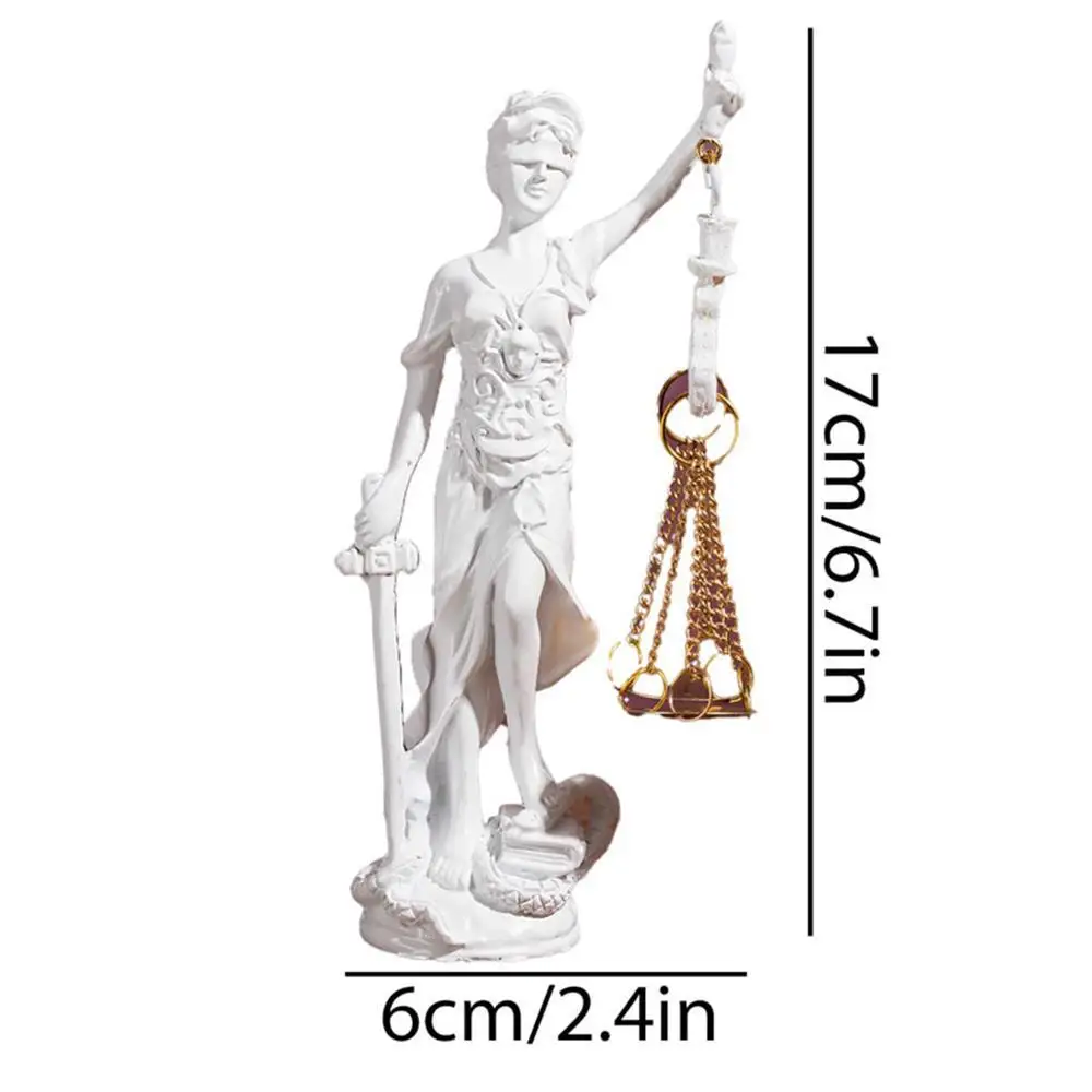 European Antique Goddess Of Justice Statue Fair Angel Figure Retro Justice Scale Decoration Home