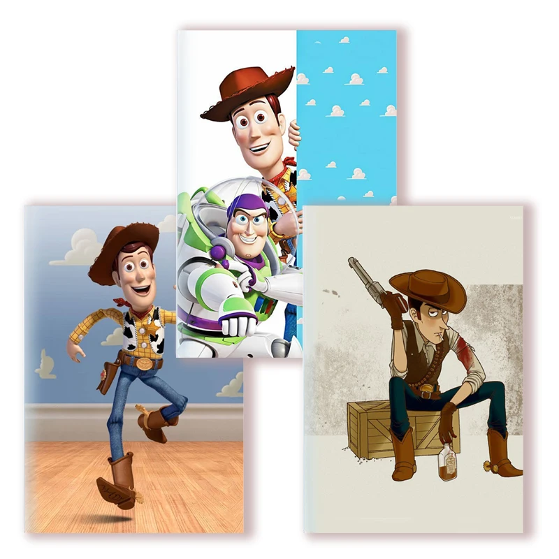 A5 Notebook Anime - Toy Story - Talking Woody Buzz Jessie Rex Disney Stories Figures Characters Collection Figurine Kids Gift