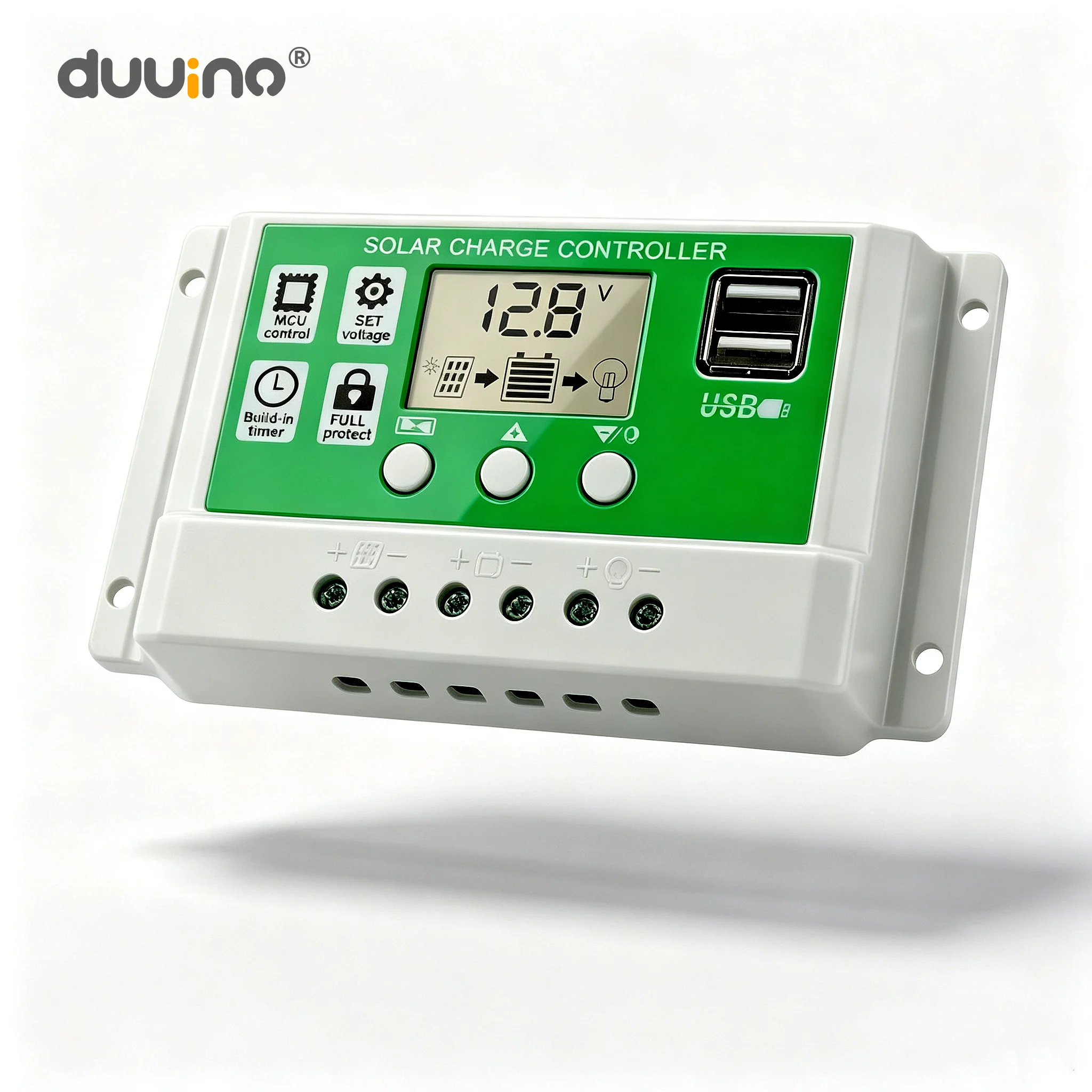 30/20/100A LCD-Display Solarladegerät für Blei-Säure-, Eisen-Li-Ion- und Lithium-Batterien, PWM 12V/24V Auto-Solarladeregler mit USB 5V