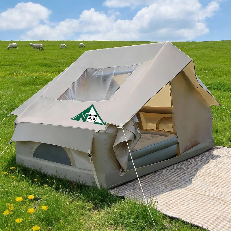 

YTYIN Customized Inflatable Pop Up Tent With Oxford Fabric Portable & Waterproof Four-Season Use For 5-6 Persons Family Party Ev