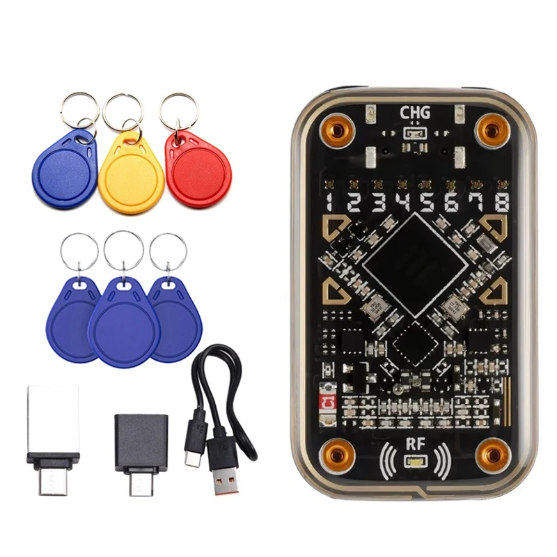 

Chameleon Ultra Contactless Smart Card Emulator RFID Smart Chip Reader+3XCUID/UID Keychain Compliant To NFC Read Writer