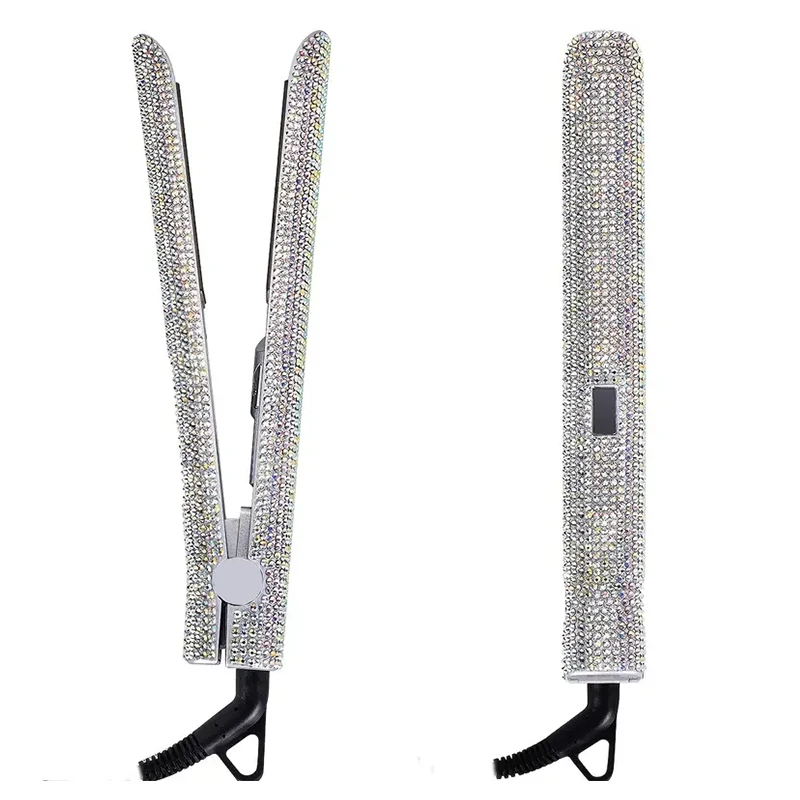 

Straightening Comb With Diamond-Encrusted Clamps For Professional Use In Salons And At Home, MCH Hair Straightener