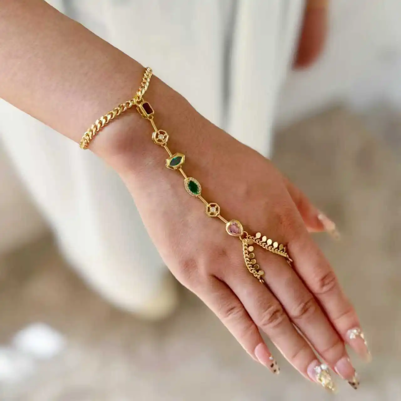 

Fashion Africa Europe Dubai 24K Gold Plated Customized Bracelet Ring for Lover's Wedding Party Jewelry Set DD10828