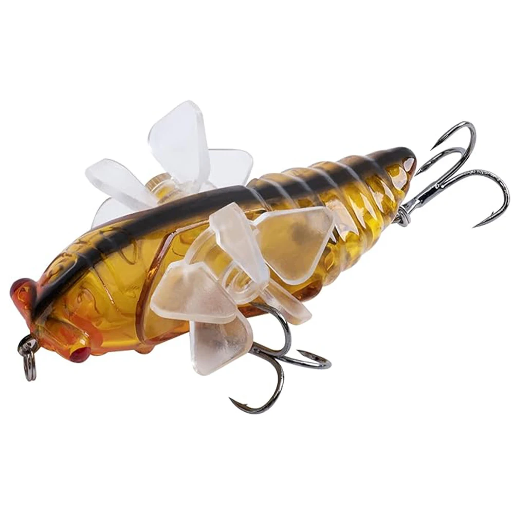 

Goture 1pcs Fishing Lure Bass Cicada Iscas 14g 7.5cm Insects Hard Bait for Catch Carp Trout Topwater Wobblers Lures