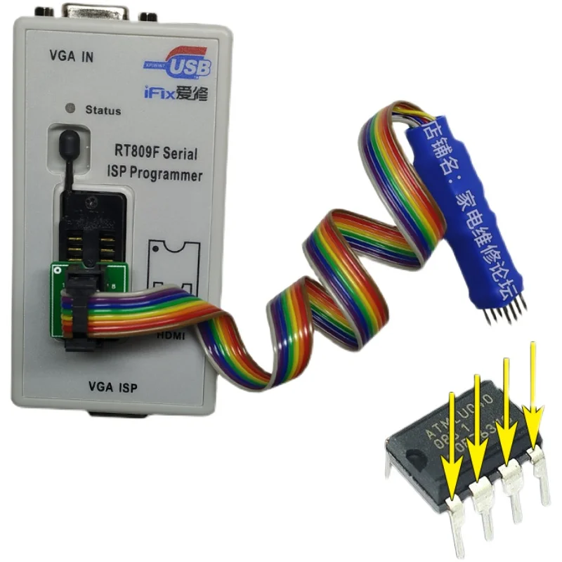 DIP8 Dòng Trong Chip Đầu Dò Dây Điều Hòa E-Vuông Đốt Cháy Đầu Kẹp Đọc Và Viết Mùa Xuân Pin 8 Pin 2.54Mm