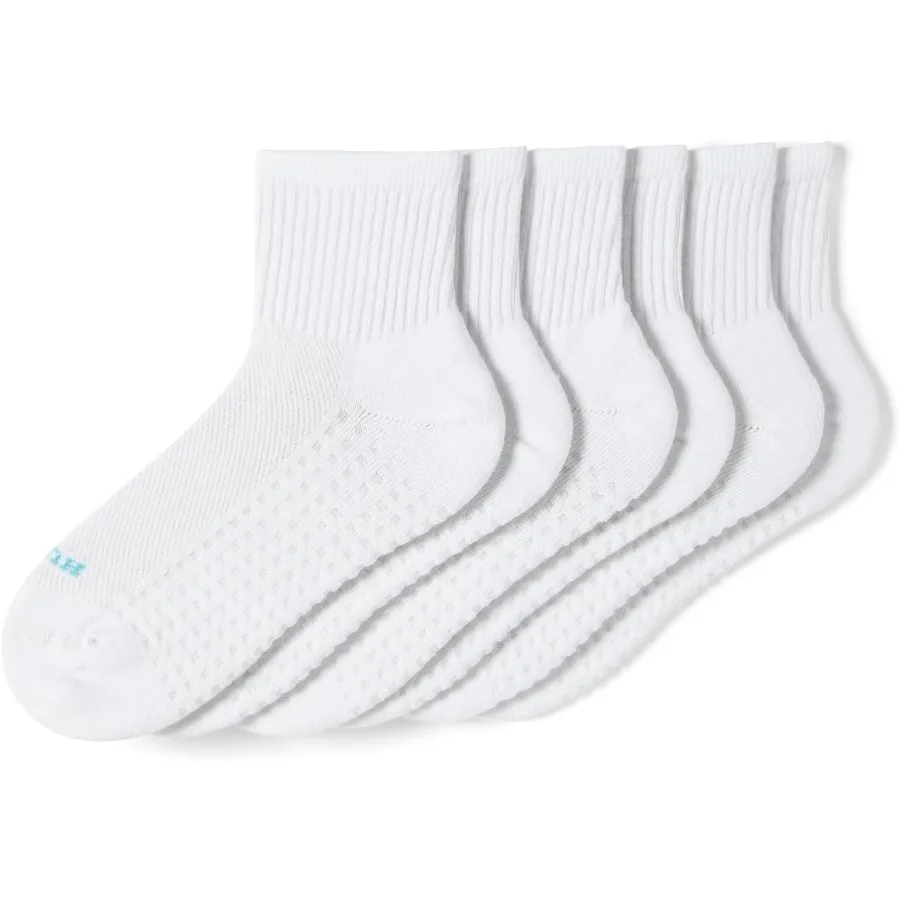 HUE Women's Air Sport 3 Pair Pack Mini Crew Socks untuk Pakaian Sehari-hari dan Aktivitas Atletik Ringan Bernapas Menyerap Kelembapan