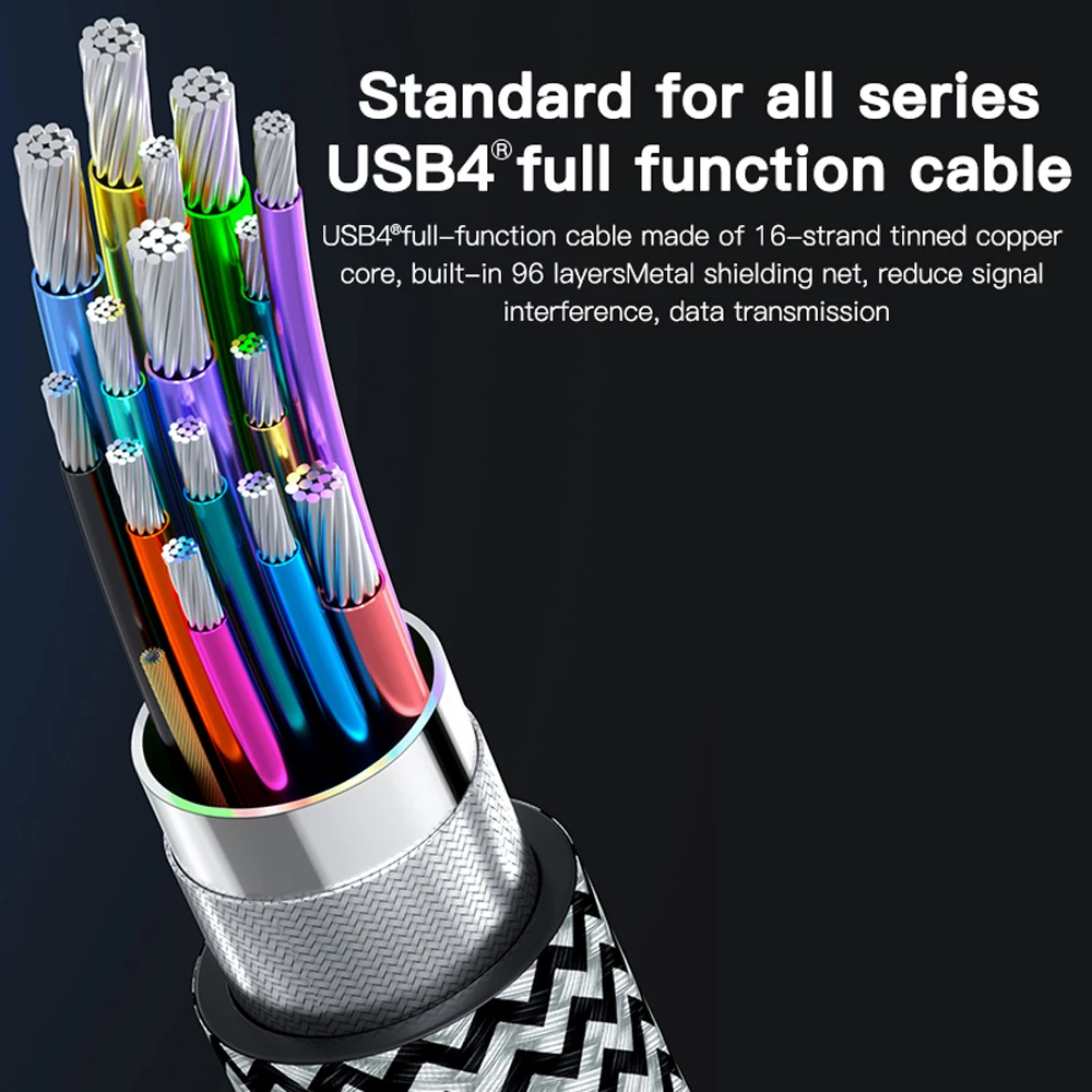 Meetiger Thunderbolt USB4 M.2 SSD Case 40Gbps SSD Adaptador de alumínio M.2 NVMe Case compatível com USB4.0 Type-C Hard Disk Case