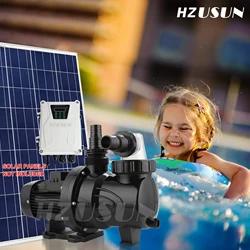 Mini DC 24V 200W Solar Pool Pump and Filter for Garden SPA Sauna Jacuzzi Small Portable Self-priming Household On Ground Pumps