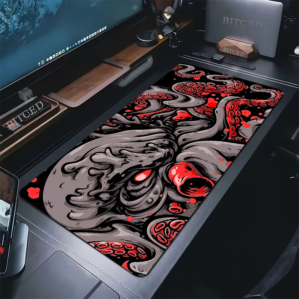 Large Mousepad Gamer Mousepads Keyboard Mat Xxl Desk Rug Octopus Monster Pc HD Desk Mats Company Oni Mouse Pad For Gift 90x40cm